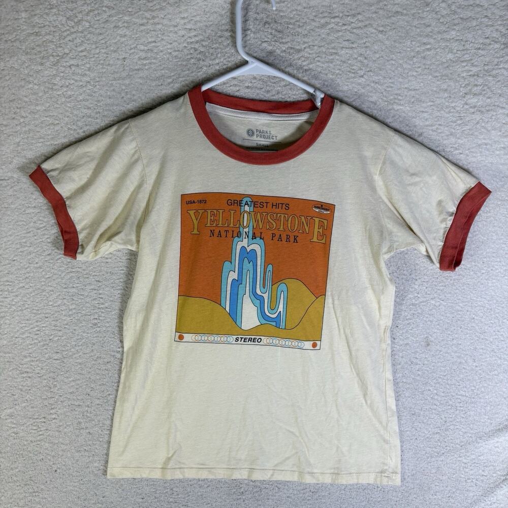 Parks Project Yellowstone Ringer Shirt Womens Small National Park Greatest Hits